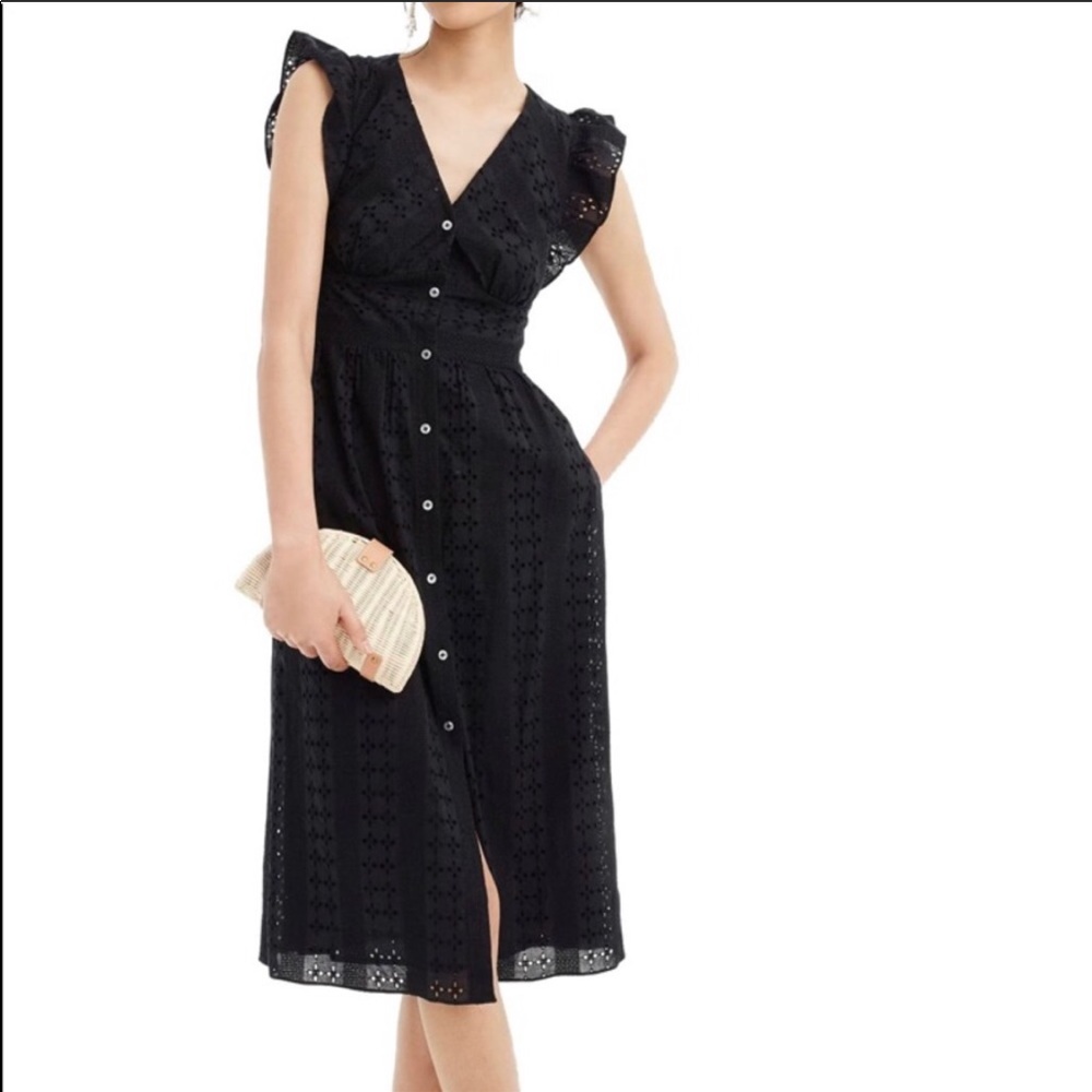 J crew eyelet midi dress